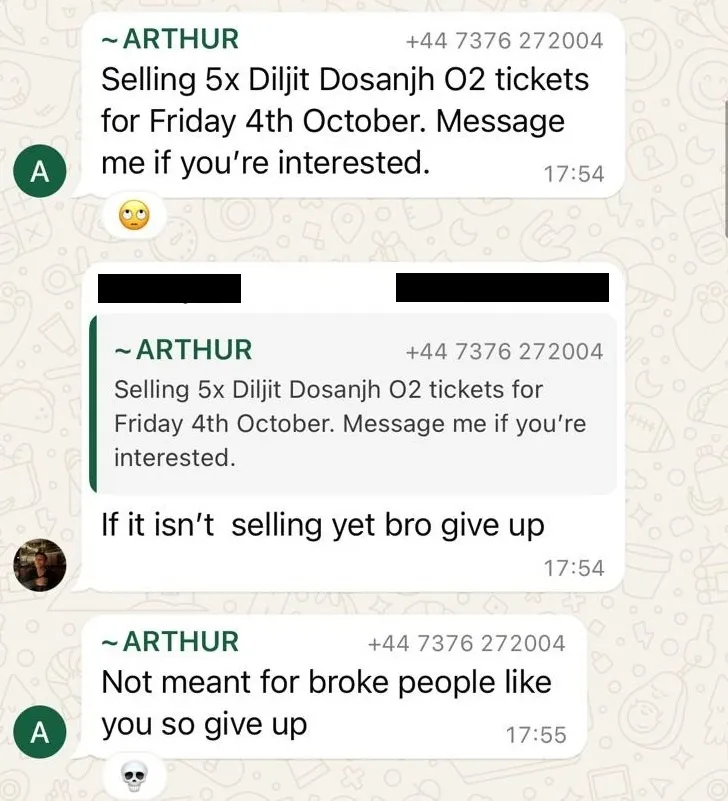 Message spotted in EMS