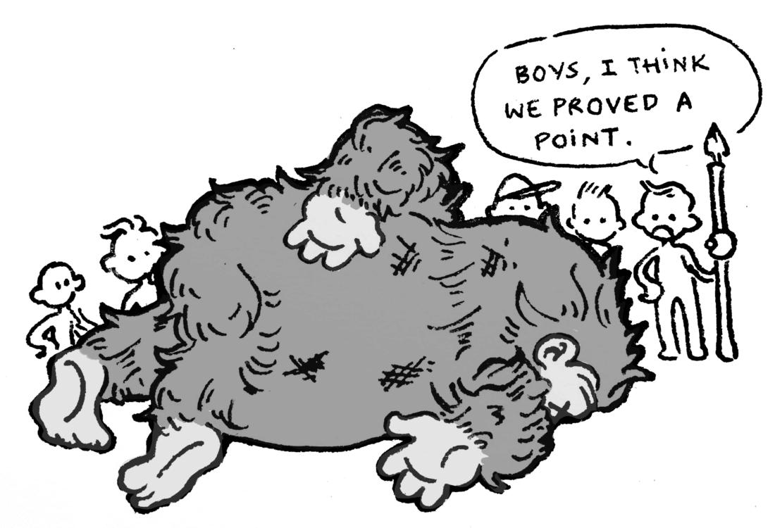 100 men, a gorilla, and the desperation of man