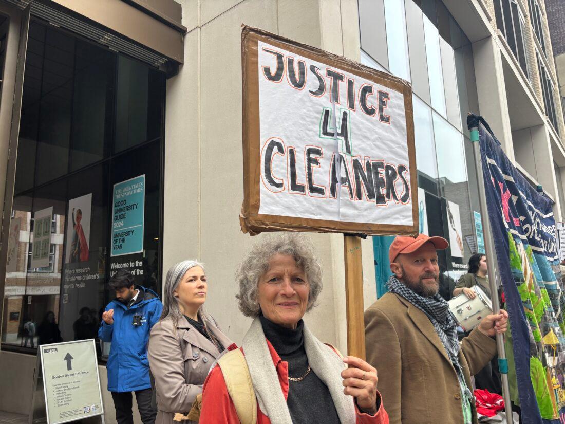 UCL cleaners' strike in photographs