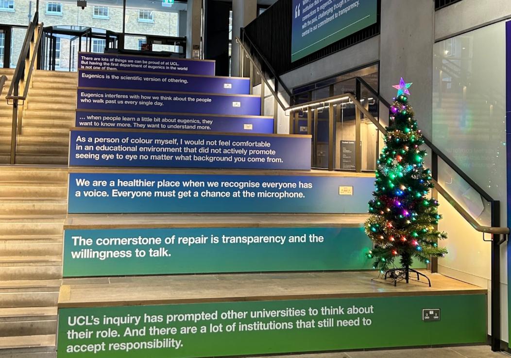 A notes app apology: UCL's eugenics stairs